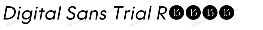 Digital Sans Trial R字体转换